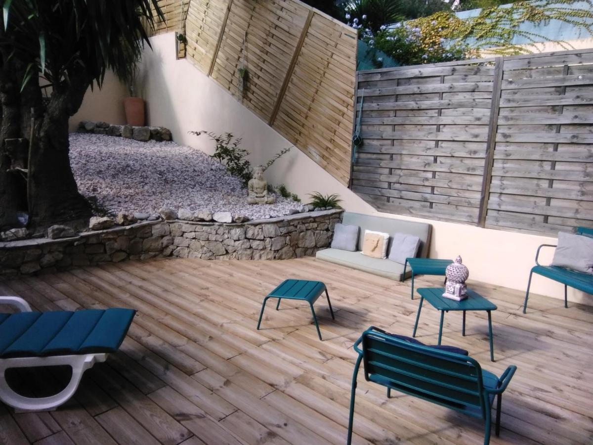 Nice- Gairaut - Jardin Prive- Grand F1 Lumineux-Piscine Collective Kültér fotó