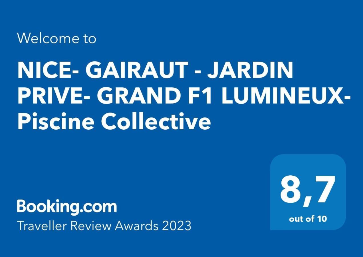 Nice- Gairaut - Jardin Prive- Grand F1 Lumineux-Piscine Collective Kültér fotó